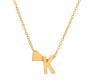 Gold Plated Initial K Pendant Necklace With Heart For Women Dainty Alphabet Necklaces With Adjustable Chain Letter Chains Gifts Alphabets Name Women N Girls