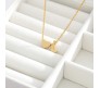 Gold Plated Initial L Pendant Necklace With Heart For Women Dainty Alphabet Necklaces With Adjustable Chain Letter Chains Gifts Alphabets Name Women N Girls