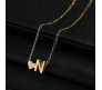 Gold Plated Initial N Pendant Necklace With Heart For Women Dainty Alphabet Necklaces With Adjustable Chain Letter Chains Gifts Alphabets Name Women N Girls