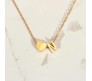Gold Plated Initial N Pendant Necklace With Heart For Women Dainty Alphabet Necklaces With Adjustable Chain Letter Chains Gifts Alphabets Name Women N Girls