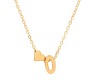Gold Plated Initial O Pendant Necklace With Heart For Women Dainty Alphabet Necklaces With Adjustable Chain Letter Chains Gifts Alphabets Name Women N Girls