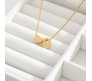 Gold Plated Initial O Pendant Necklace With Heart For Women Dainty Alphabet Necklaces With Adjustable Chain Letter Chains Gifts Alphabets Name Women N Girls