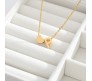 Gold Plated Initial P Pendant Necklace With Heart For Women Dainty Alphabet Necklaces With Adjustable Chain Letter Chains Gifts Alphabets Name Women N Girls
