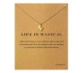 Card + Life is Magical Unicorn Symbol Magic Pendant Necklace for Girls and Women