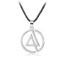 Linkin Park Symbol Pendant Leather Necklace Fashion Jewellery Accessory for Men and Women 