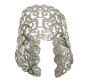 Long Curved Pattern Silver Style Open Hand Cuff Bracelet Bangles Party Style Wear Big Bracelets For Women and Girls D9