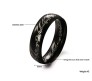 Lord of The Rings Genuine Stainless Steel Black LOTR Ring for Casual Everyday Fashion Men Women and Boys