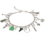 Lord Of The Rings Charms Silver Bracelet With Different Charm Fashion Jewellery Accessory for Girls and Women
