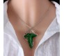 Lord of the Rings Inspired Elven Green Leaf Princess Pendant Necklace Fashion Jewelry Accessory For Men and Women