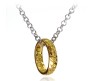 Lord of the Rings Inspired Ring Pendant Gold Plated Carved Words LOTR Necklace Jewelry For Men and Women