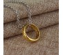 Lord of the Rings Inspired Ring Pendant Gold Plated Carved Words LOTR Necklace Jewelry For Men and Women