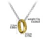 Lord of the Rings Inspired Ring Pendant Gold Plated Carved Words LOTR Necklace Jewelry For Men and Women
