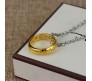 Lord of the Rings Inspired Ring Pendant Gold Plated Carved Words LOTR Necklace Jewelry For Men and Women