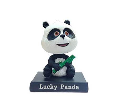Lucky Panda Bobble Head for Car Dashboard with Mobile Holder Action Figure Toys Collectible Bobblehead Showpiece For Office Desk Table Top Toy For Kids and Adults Multicolor