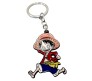 Anime One Piece Luffy Action Figure Metal Keychain Key Chain for Car Bikes Key Ring