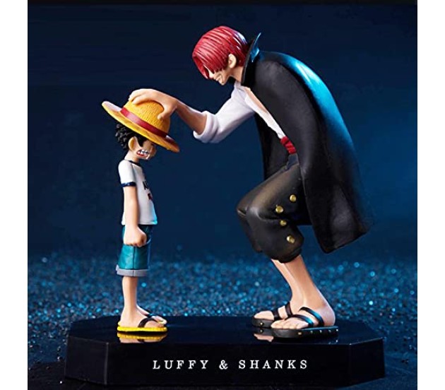 18cm One Piece LUFFY and SHANKS Anime Action Figure Toys 