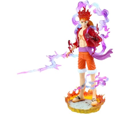One Piece Anime Monkey D Luffy Gear 5 Action Figure [20 cm] for Home Decors, Office Desk and Study Table Collectible Toy Multicolor