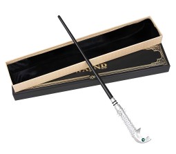 Lucius Malfoy Magic Wand With Box Premium Polyresin Metal Core Collectible With Card and Ticket Cum Cosplay Accessory