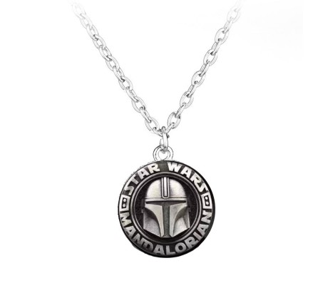Mandalorian Inspired Pendant Necklace Fashion Star Wars Jewellery Accessory for Men and Women