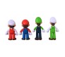 Set of 4 Super Mario Brothers Luigi Action Figure 11-12 cm Game Figures Collectible Toy Figurines Multicolor