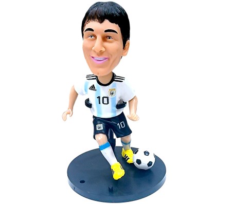 Lionel Messi Standing 18cm Bobblehead for Car Dashboard Action Figure Toys Collectible Showpiece For Office Desk Table Top Toy For Kids and Adults Multicolor