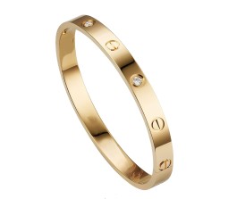 18K Gold Plated Stainless Steel Openable Crystal Bracelet Fashion | Latest Tending Love Stylish Cuff Kada Anti Tarnish Jewellery Gifts for Women Girls 