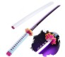 Demon Slayer Cosplay 104 cm Light Up Glow  Mitsuri Kanroji Wooden Sword Nichirin Life Size Replica Katana Perfect for Anime Gift Merchandise Collectibles