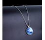 Glow In The Dark Moon Pendant Enchanted Moonstone Necklace Chain Moon Surface Gift For Women and Girls G1