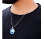 Glow In The Dark Moon Pendant Enchanted Moonstone Necklace Chain Moon Surface Gift For Women and Girls G1