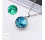 Glow In The Dark Moon Pendant Enchanted Moonstone Necklace Chain Moon Surface Gift For Women and Girls G1