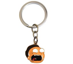 Rick And Morty Morty Face Metal Keychain Key Chain for Car Bikes Key Ring