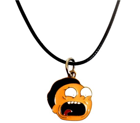 Rick And Morty Morty Face Inspired Pendant Necklace Fashion Jewellery Accessory for Men and Women