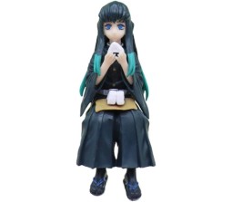 Demon Slayer Muichiro Tokito Sitting Eating Action Figure Height 15 cm for Car Dashboard, Decoration, Cake, Office Desk & Study Table Toy Multicolor