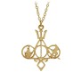 Percy Jackson Hunger Games Potter Deathly Hallows Divergent and The Mortal Instruments Gold Open Pendant Necklace Fashion Jewellery Accessory for Men and Women