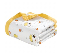 Pure Organic Cotton 6 Layer Muslin Blanket for Newborn Baby is Ultra-Soft Swaddling Towel for Newborns and Toddlers Size 107 x100 cm for 0-3 Years Boy And Girl Cow Multicolor