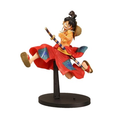 One Piece Anime Battle Record Collection Monkey D Luffy Figure Action Figure [20 cm] for Home Decors, Office Desk and Study Table Toy Multicolor