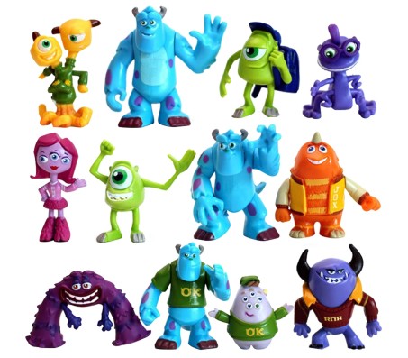 Monsters Set of 12 University Inc Action Figure Combo for Gift Toy Figures Collectors for Kids