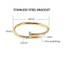 Bracelet Gold Plated Hammer Nail Zircon AD Studded Stainless Steel Hand Bracelet Valentine Special For Women Girls