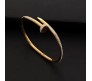 Bracelet Gold Plated Hammer Nail Zircon AD Studded Stainless Steel Hand Bracelet Valentine Special For Women Girls