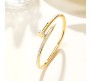 Bracelet Gold Plated Hammer Nail Zircon AD Studded Stainless Steel Hand Bracelet Valentine Special For Women Girls