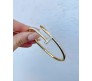Bracelet Gold Plated Hammer Nail Zircon AD Studded Stainless Steel Hand Bracelet Valentine Special For Women Girls
