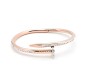 Bracelet Rose Gold Plated Hammer Nail Zircon AD Studded Stainless Steel Hand Bracelet Valentine Special For Women Girls