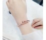 Bracelet Rose Gold Plated Hammer Nail Zircon AD Studded Stainless Steel Hand Bracelet Valentine Special For Women Girls