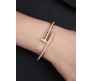 Bracelet Rose Gold Plated Hammer Nail Zircon AD Studded Stainless Steel Hand Bracelet Valentine Special For Women Girls