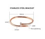 Bracelet Rose Gold Plated Hammer Nail Zircon AD Studded Stainless Steel Hand Bracelet Valentine Special For Women Girls