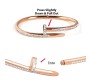 Bracelet Rose Gold Plated Hammer Nail Zircon AD Studded Stainless Steel Hand Bracelet Valentine Special For Women Girls