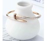 Bracelet Rose Gold Plated Hammer Nail Zircon AD Studded Stainless Steel Hand Bracelet Valentine Special For Women Girls