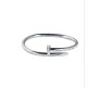 Bracelet Silver Plated Hammer Nail Zircon AD Studded Stainless Steel Hand Bracelet Valentine Special For Women Girls