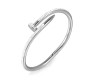 Bracelet Silver Plated Hammer Nail Zircon AD Studded Stainless Steel Hand Bracelet Valentine Special For Women Girls