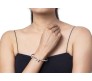 Bracelet Silver Plated Hammer Nail Zircon AD Studded Stainless Steel Hand Bracelet Valentine Special For Women Girls